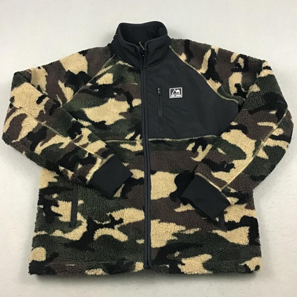 American Eagle Jacket Men Medium Multicolor Camo Bomber Full Zip Insulated M